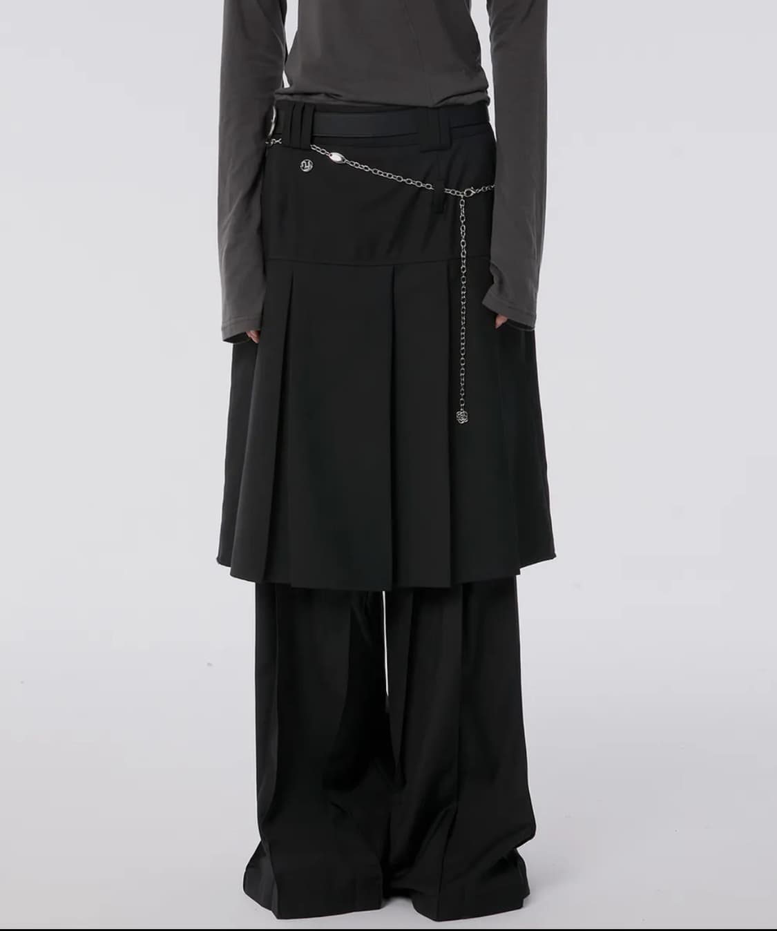 플레어업 Pleats Midi Skirt (Black) 1사이즈 상품이미지1