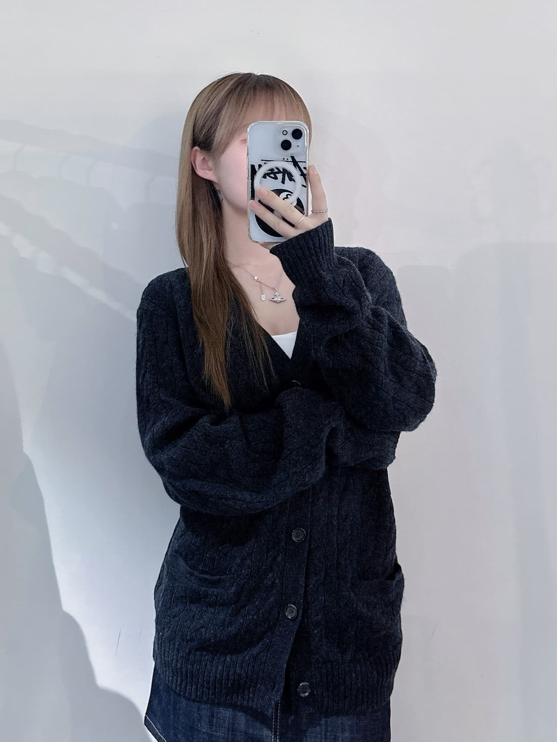 폴로랄프로렌 qr 울 캐시미어 케이블 가디건 상품이미지1