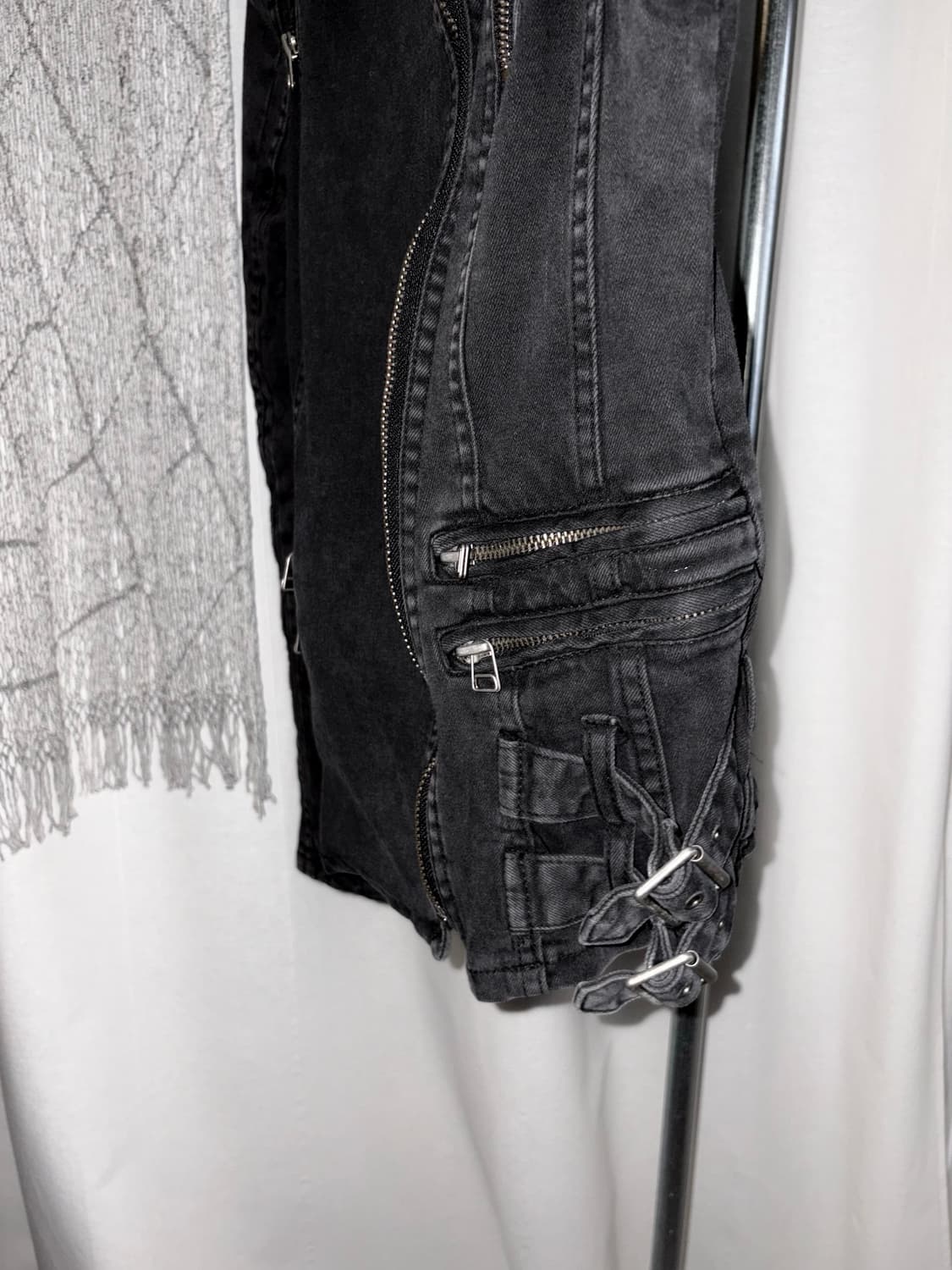 38 dark denim 2way biker jacket 상품이미지4