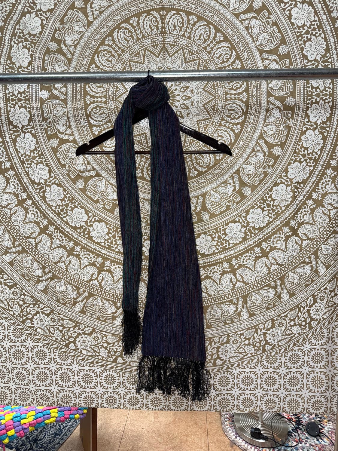 빈티지 스트라이프 퍼플 목도리 머플러 상품이미지3