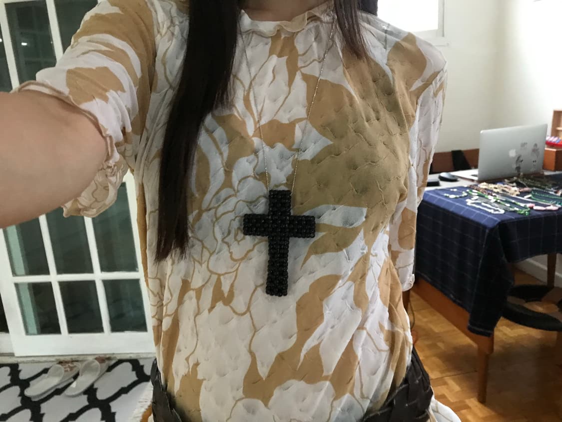 vintage pattern top 상품이미지1