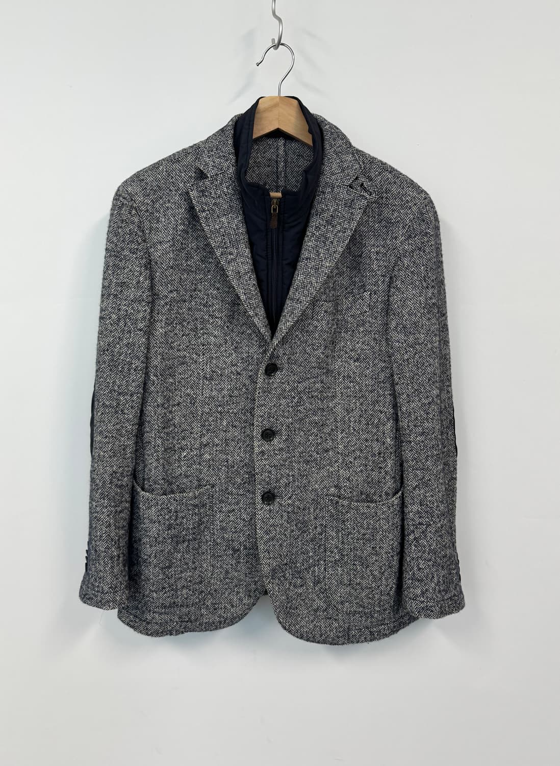 LUBIAM 루비암 그레이 헤링본 테일러드 블레이저 자켓 50 상품이미지1