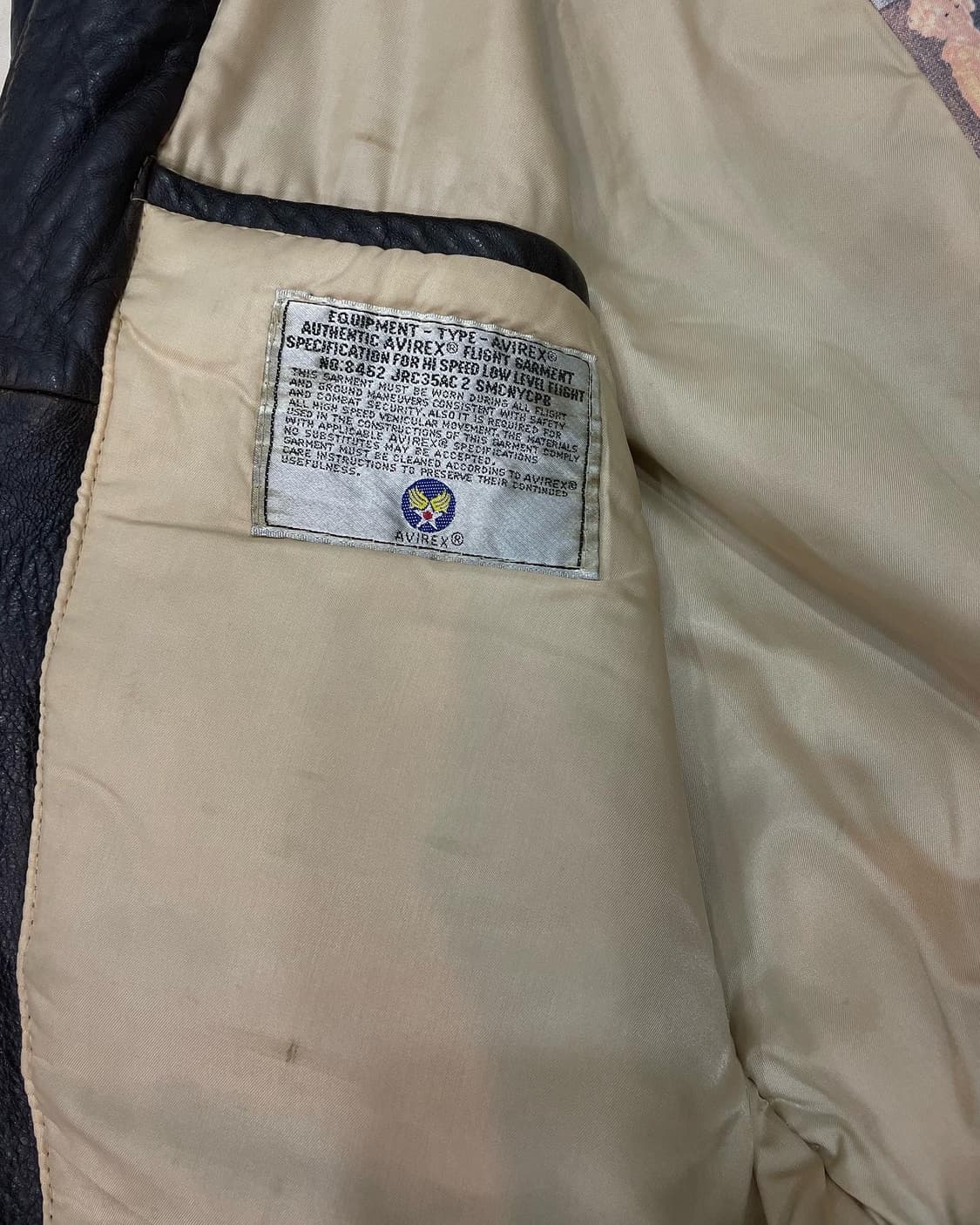 91‘s AVIREX A-2 레더자켓 상품이미지9
