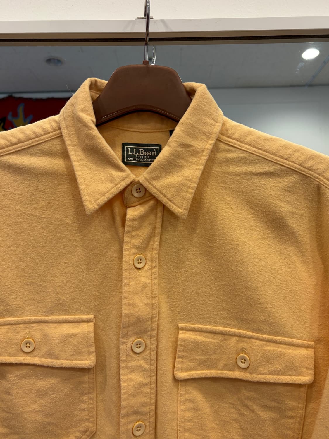 90s L.L.Bean 엘엘빈 헤비코튼 투포켓 샤모아 셔츠 (USA) 상품이미지3