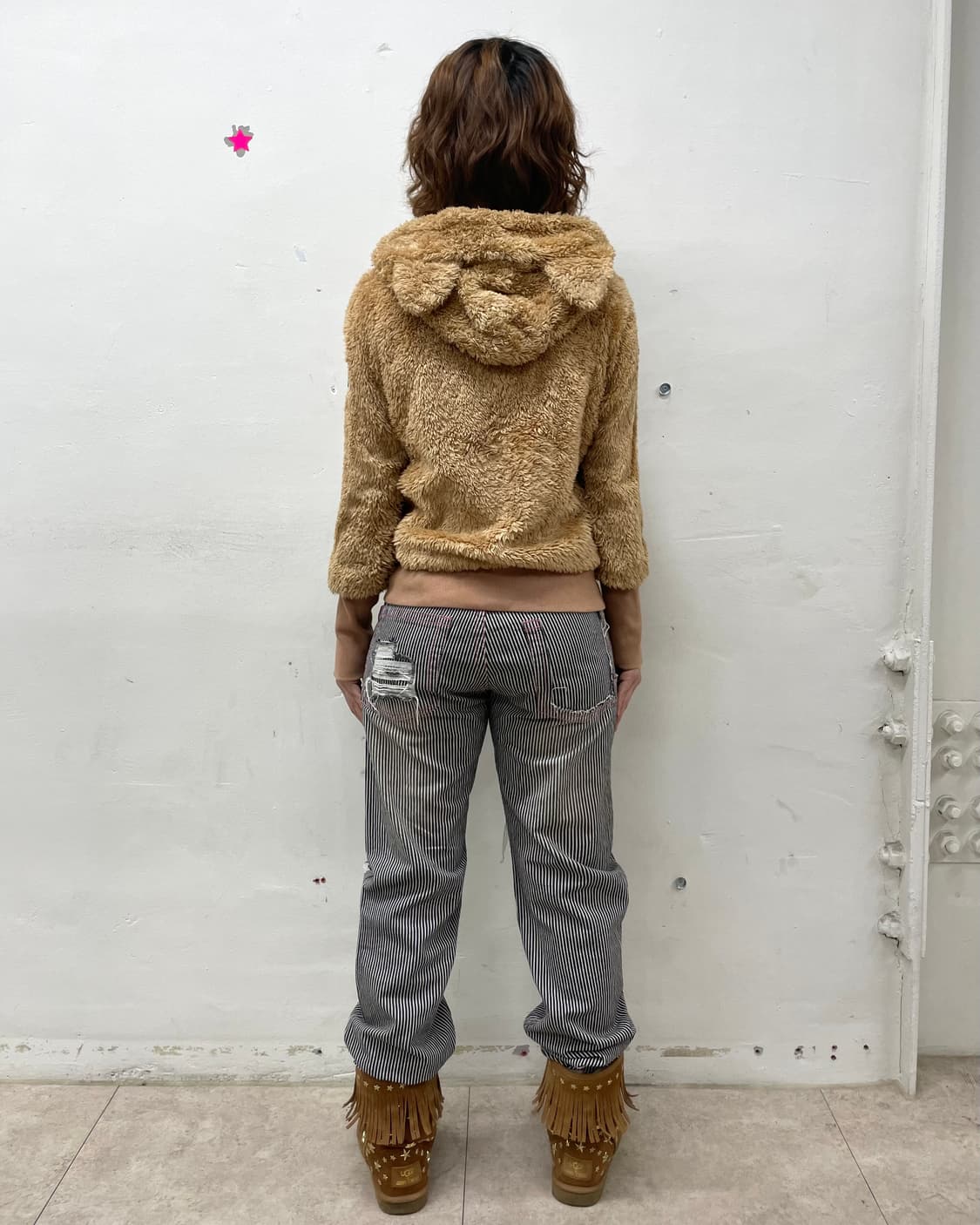Bear Fun Star Brown Hooded Zip-Up 상품이미지7