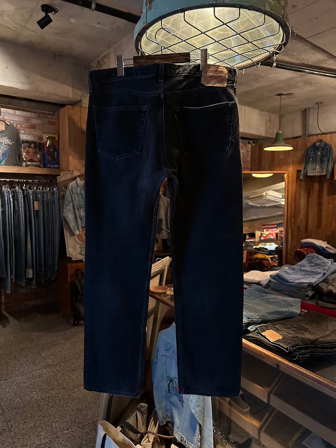 90s USA 빈티지 리바이스 501 0660 블랙진 흑청 데님 팬츠 상품이미지4