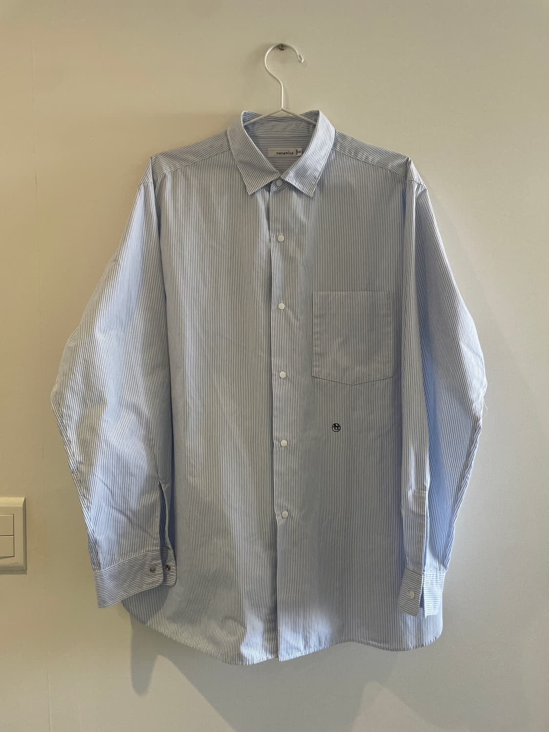 나나미카 윈드셔츠 sax stripe 상품이미지1