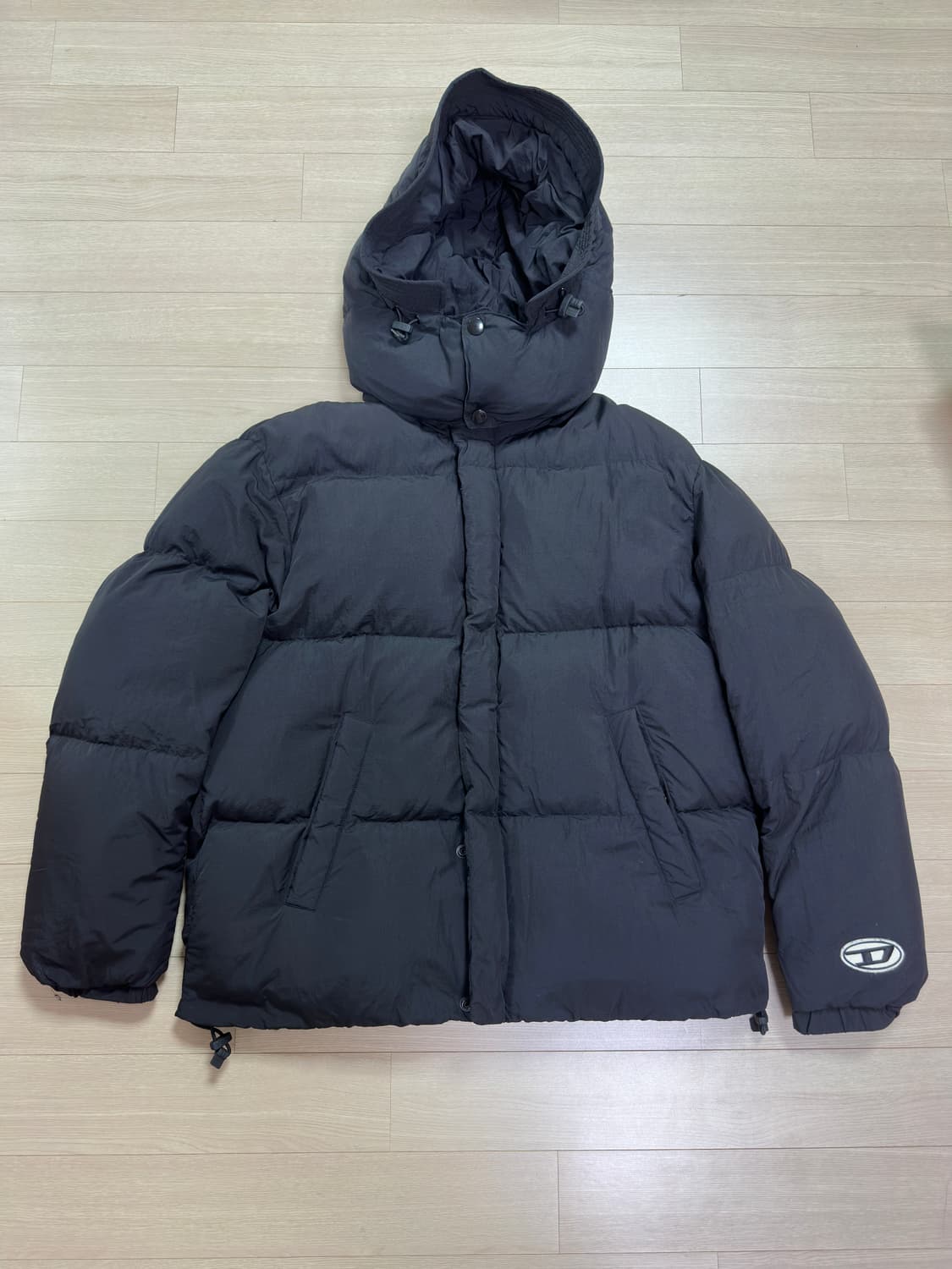 (M) 디젤 W 롤프 패딩 블랙 상품이미지2