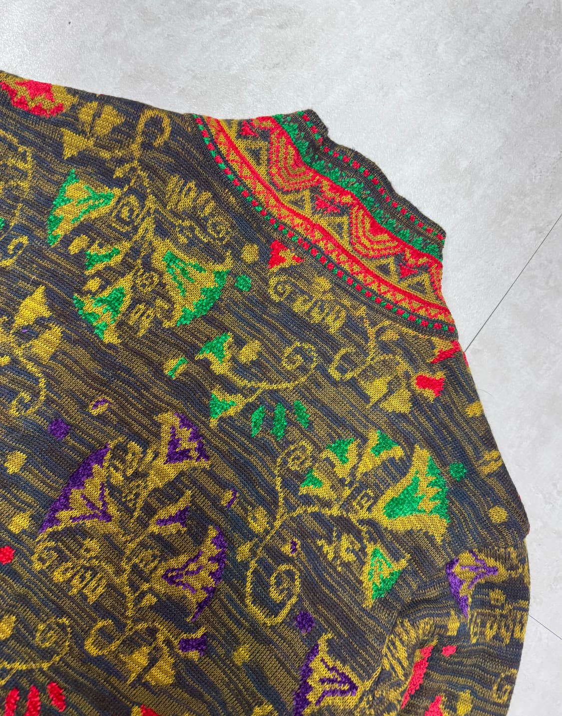 •Japanese Vintage 90’s에스닉 패턴 니트 가디건 상품이미지8