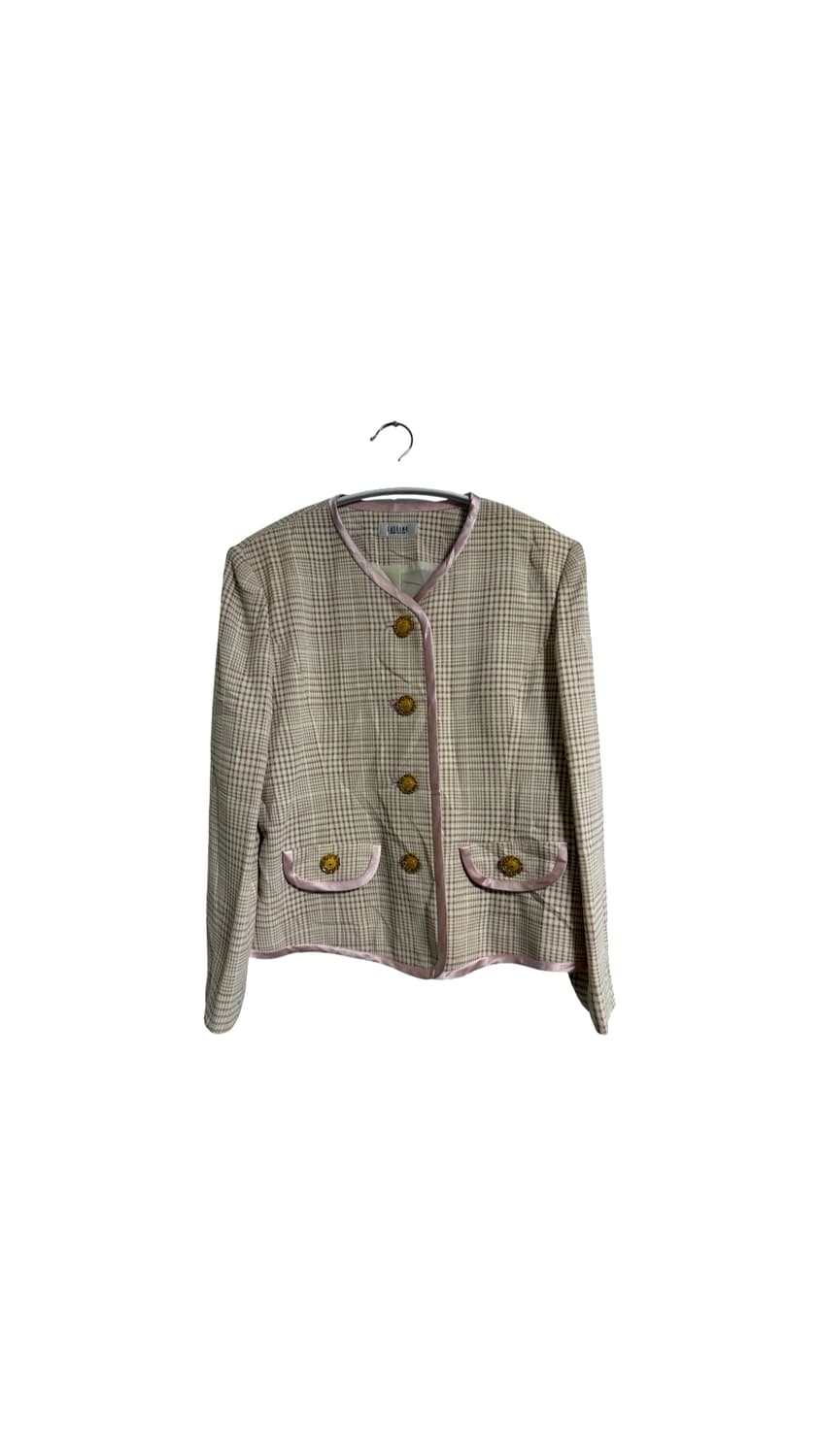 LASEINE 트위드 체크 자켓 상품이미지1