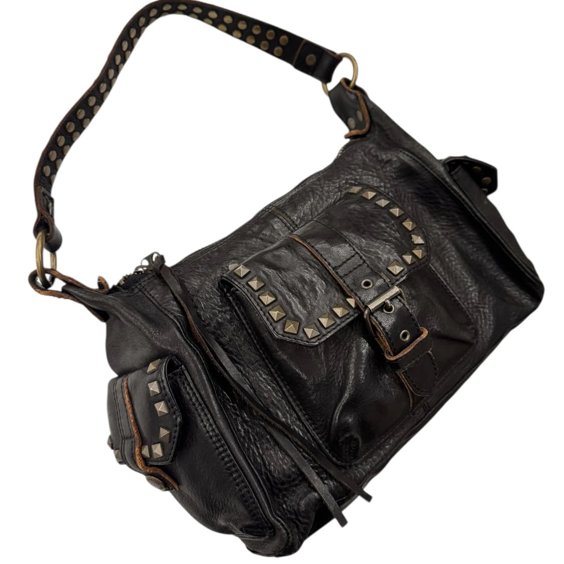 히스테릭글래머 레더 스터드 숄더백 블랙 상품이미지4