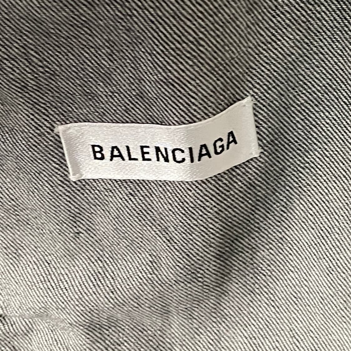 발렌시아가 백로고 흑청 데님자켓 (on.603)   상품이미지8