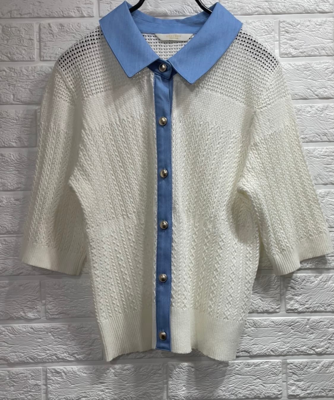 크레송 데님배색 비스코스 니트가디건 (정가 89000원) 상품이미지3