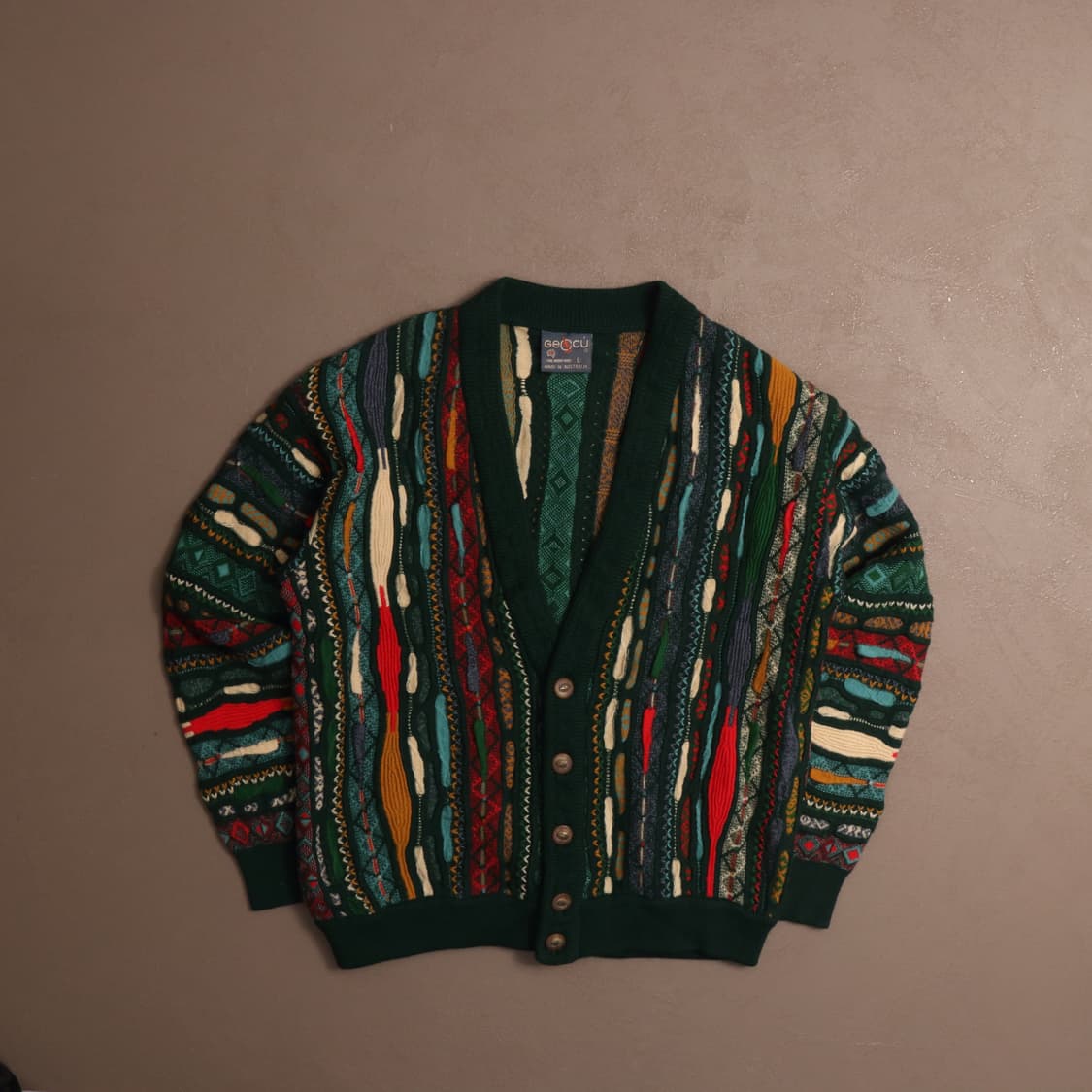 Geccu 케이블 패턴 니트 가디건 A1438 상품이미지1