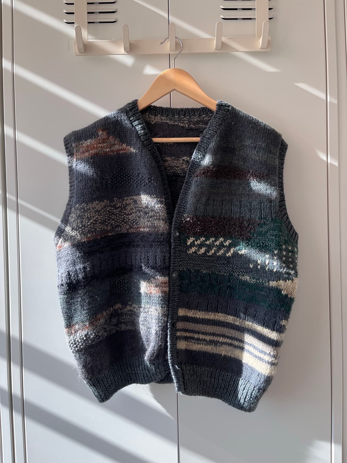 Vintage 핸드메이드 패턴 니트 조끼  상품이미지2