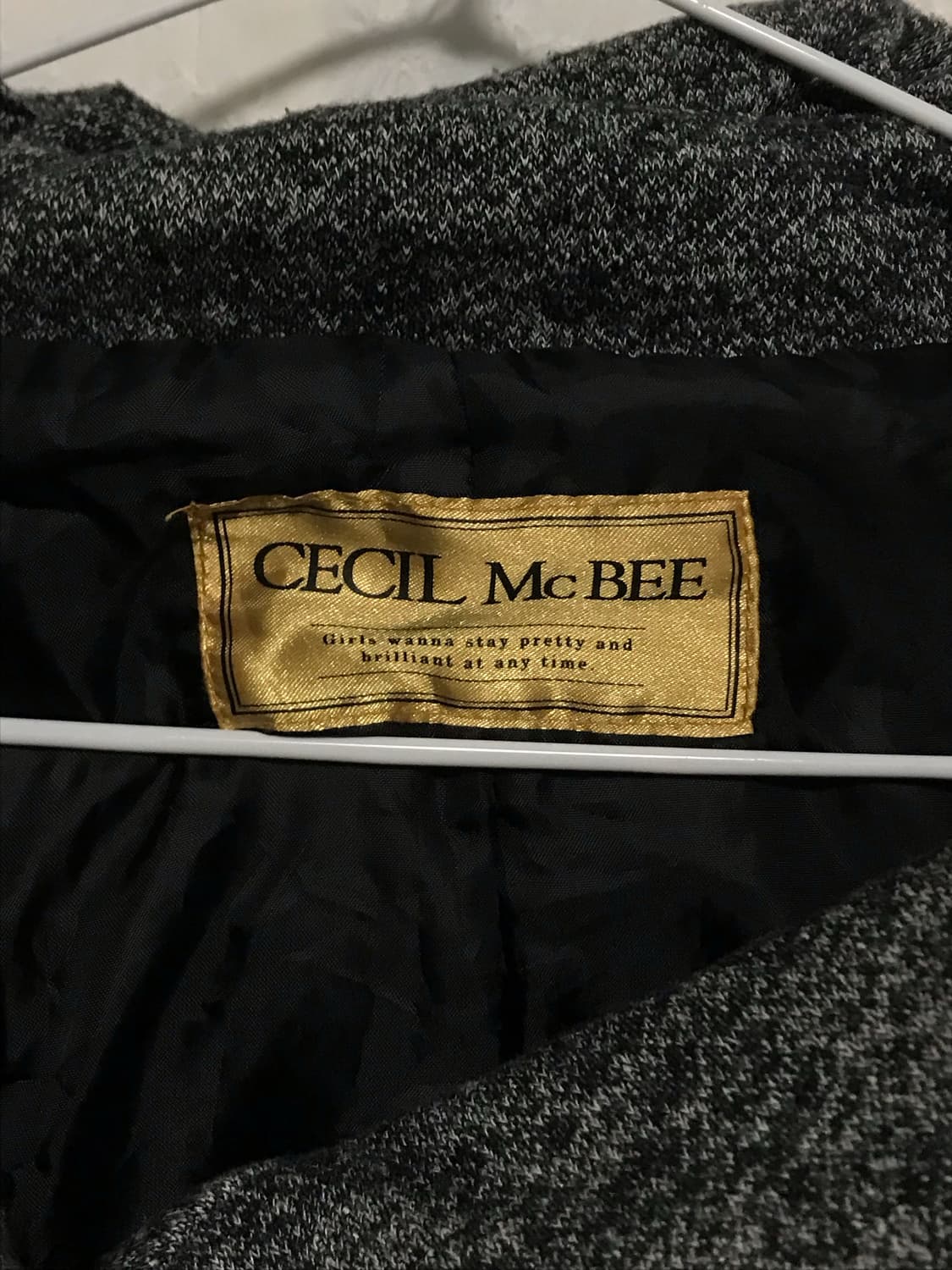 빈티지 세실맥비 아카이브 사선 단추 빅 카라 자켓 상품이미지5