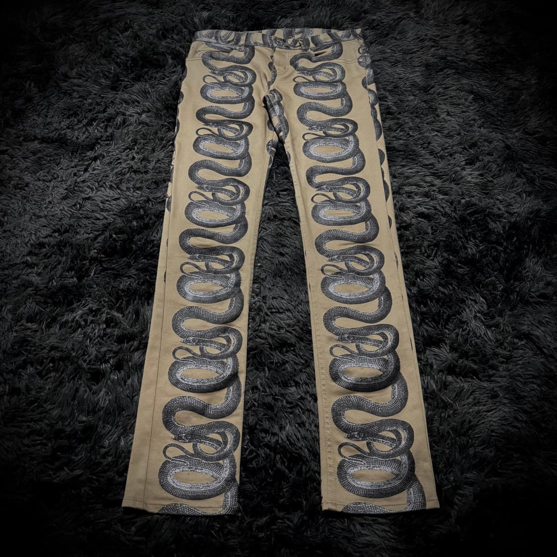 Hysteric Glamour 스네이크 패턴 베이지 데님 팬츠 상품이미지1