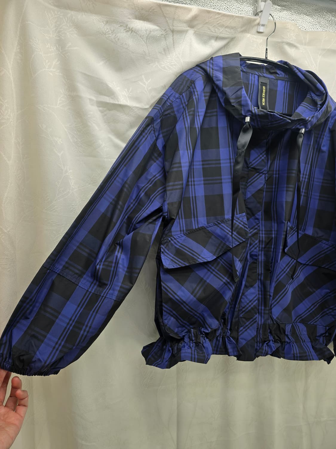 조르쥬 레쉬 체크 후드 바람막이 L 상품이미지2