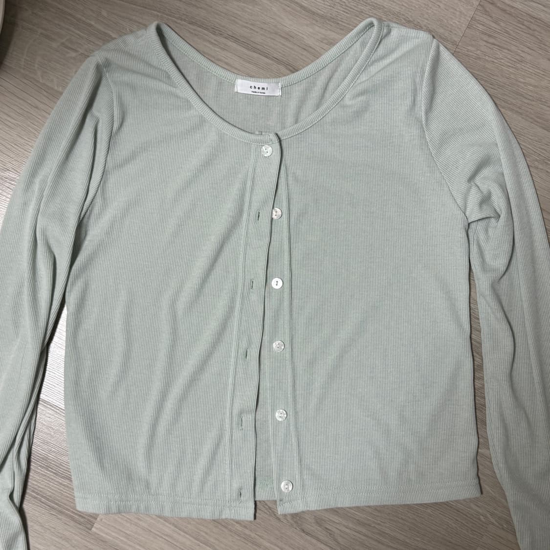 프롬뮤즈 light round cardigan 민트 여름 가디건 상품이미지4