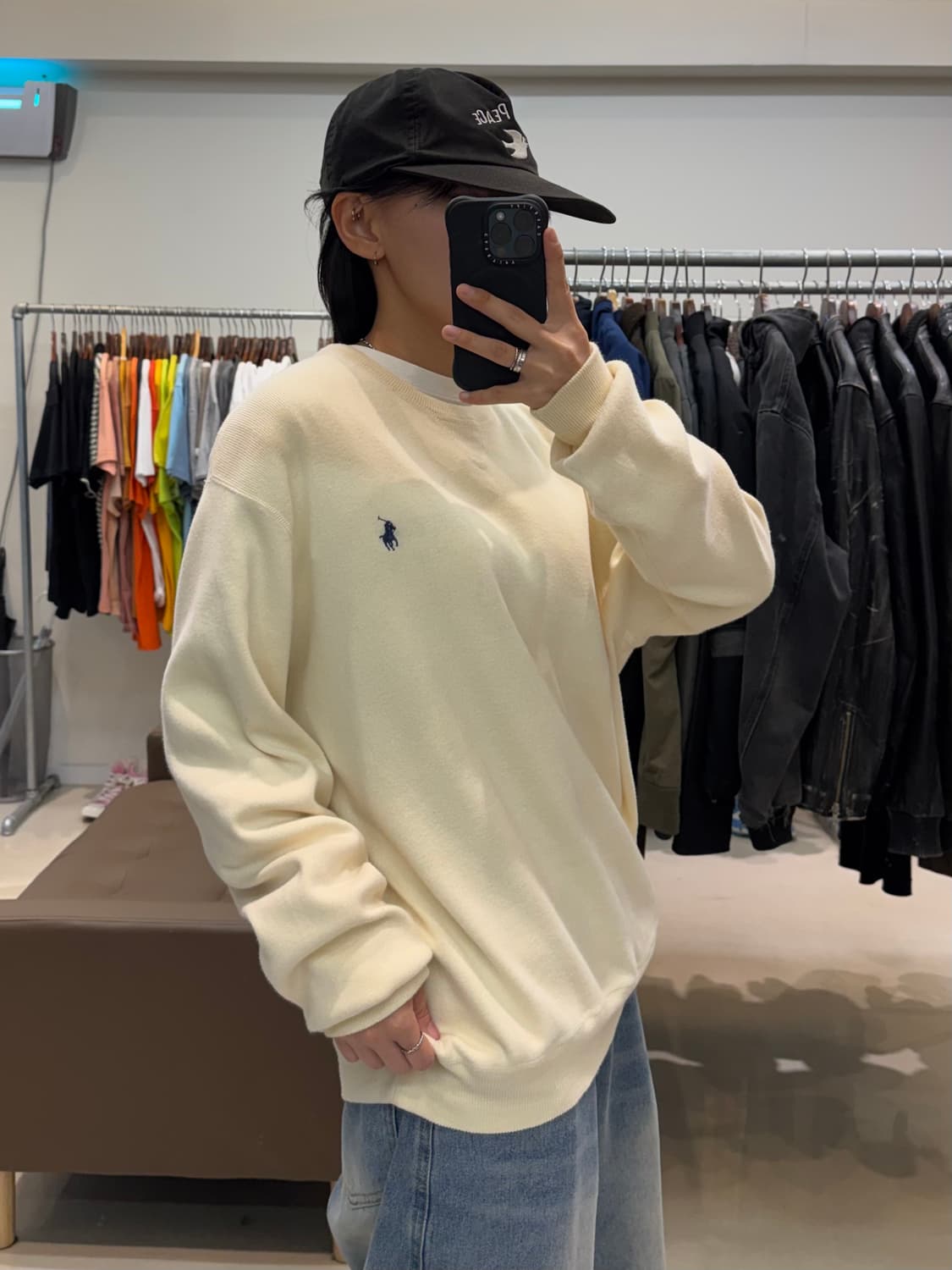 폴로 랄프로렌 아이보리 크루넥 니트 상품이미지5