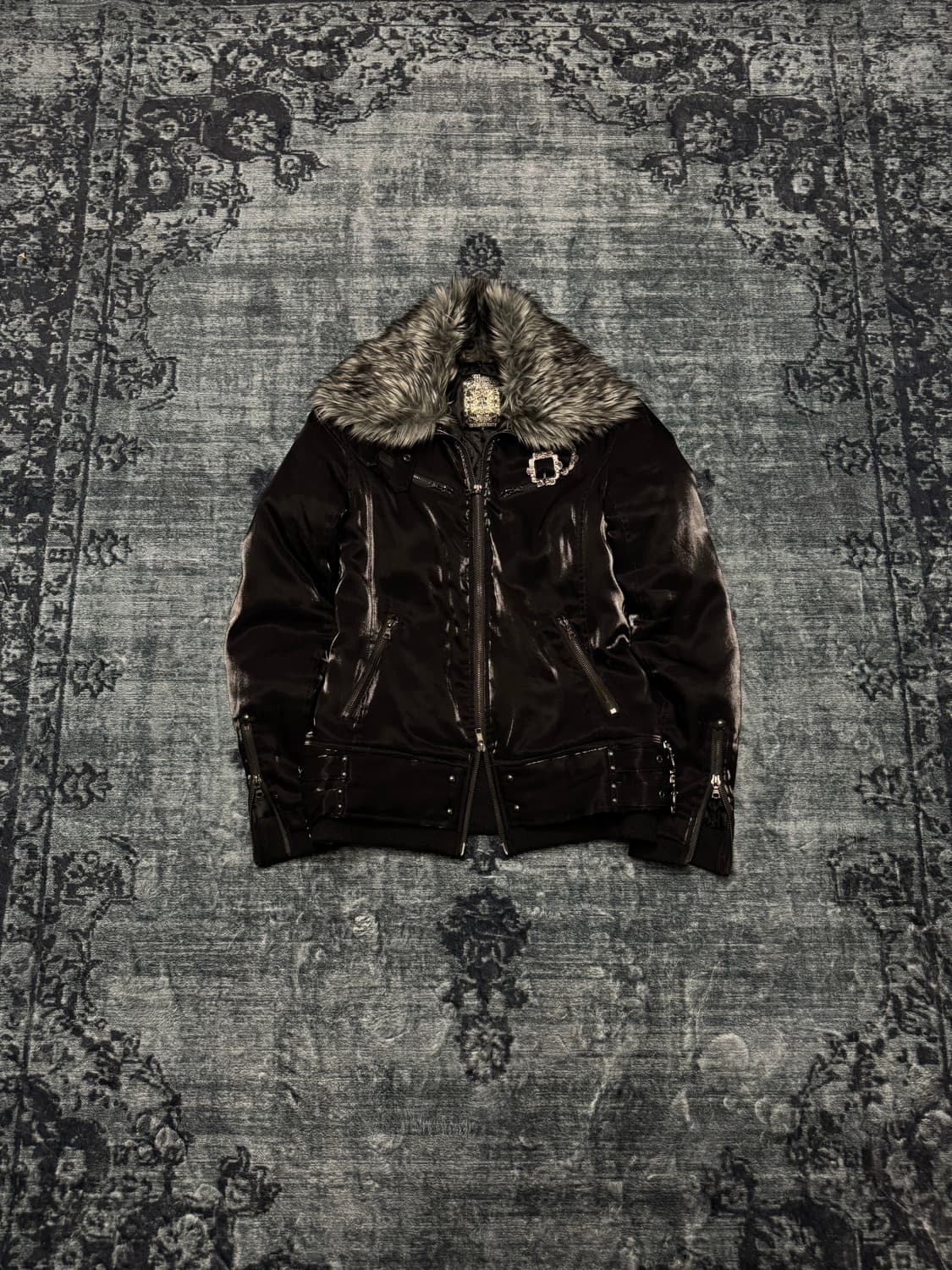 Midas 00s vkei satin fur jacket 상품이미지1