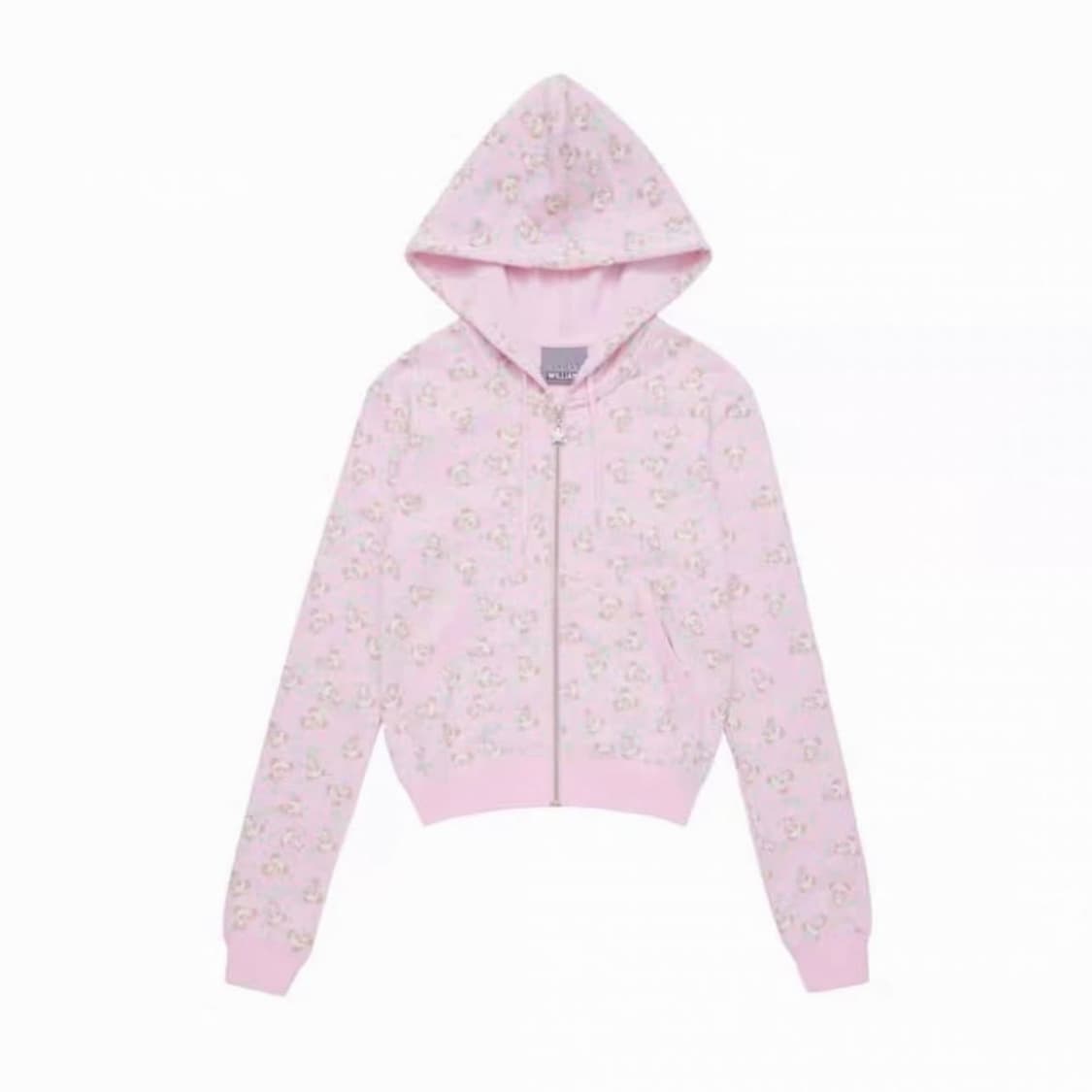 핑크 후드 집업 상품이미지5