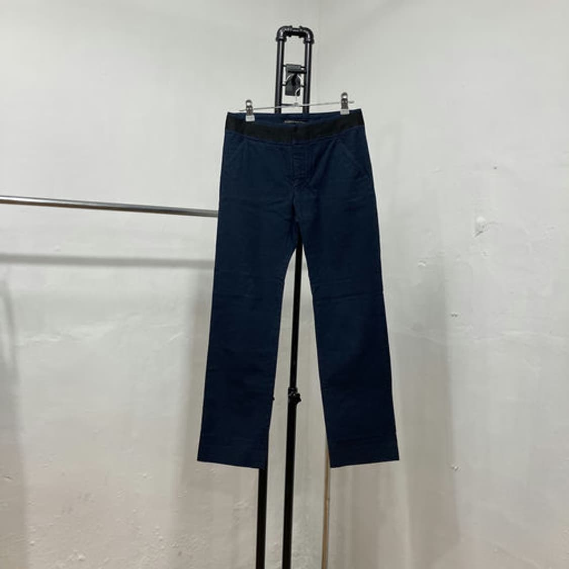 발렌시아가(Balenciaga) 미니멀 시크 네이비 스키니 코튼 팬츠 상품이미지1