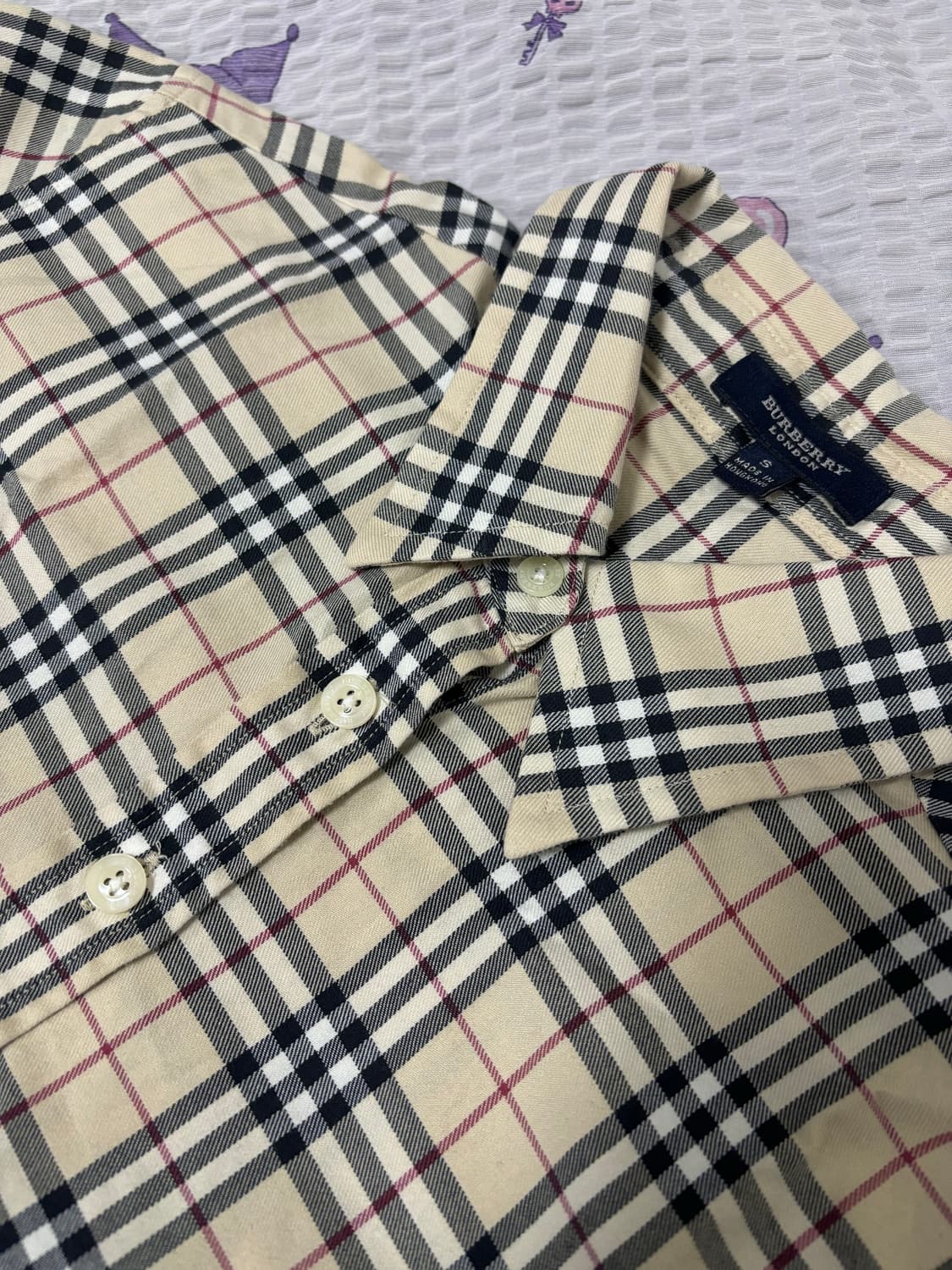 버버리 여성 체크 셔츠 빈티지 상품이미지3