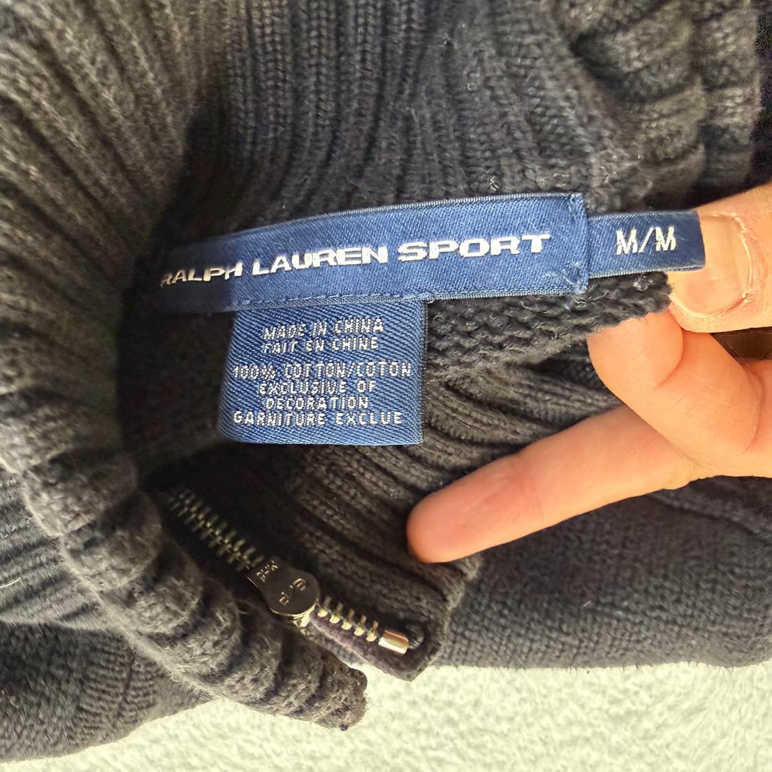 M 폴로랄프로렌 케이블 니트 집업 0331T 상품이미지3