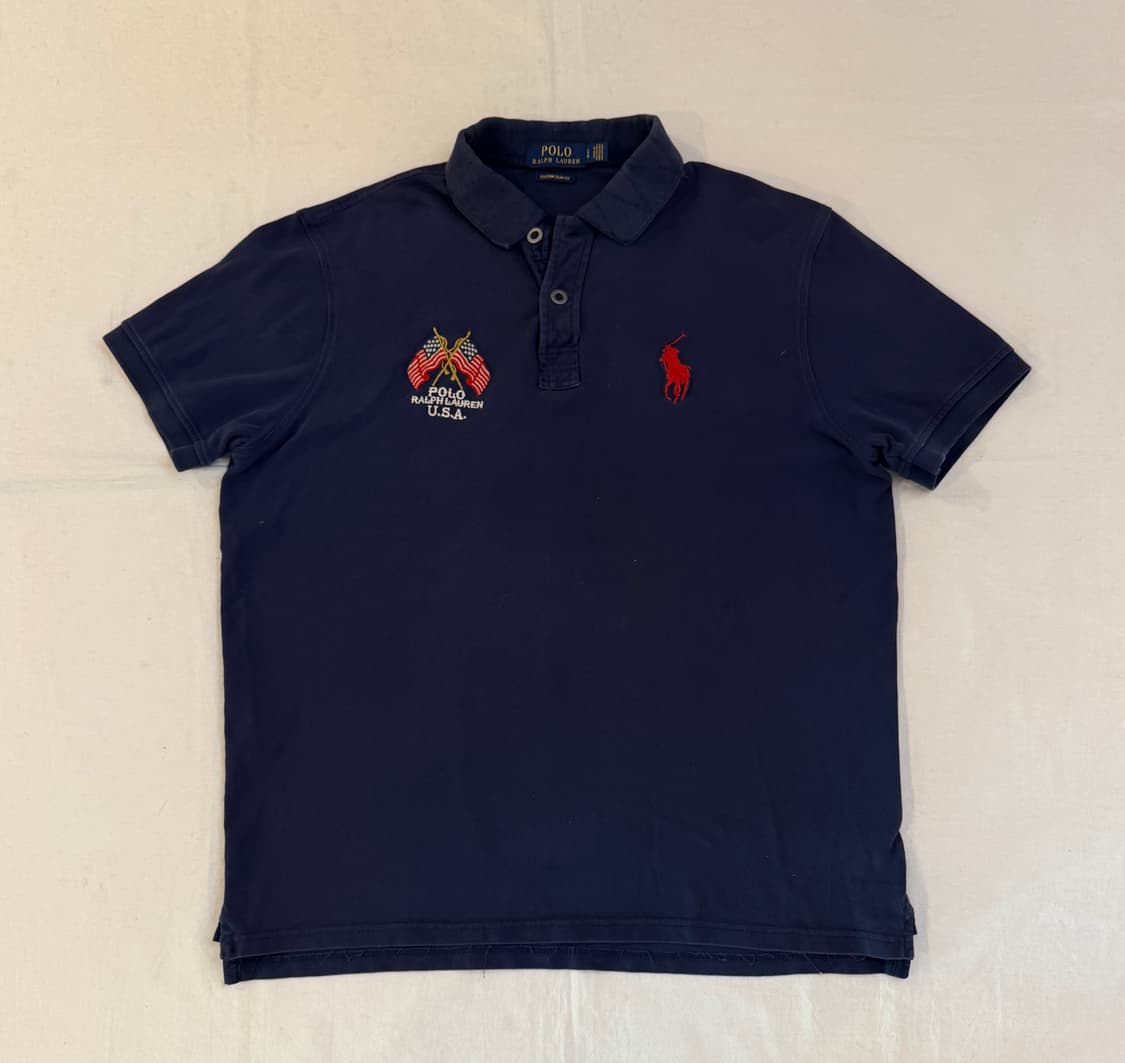 폴로 랄프로렌 빅포니 치프키프 성조기 카라티 네이비 상품이미지2
