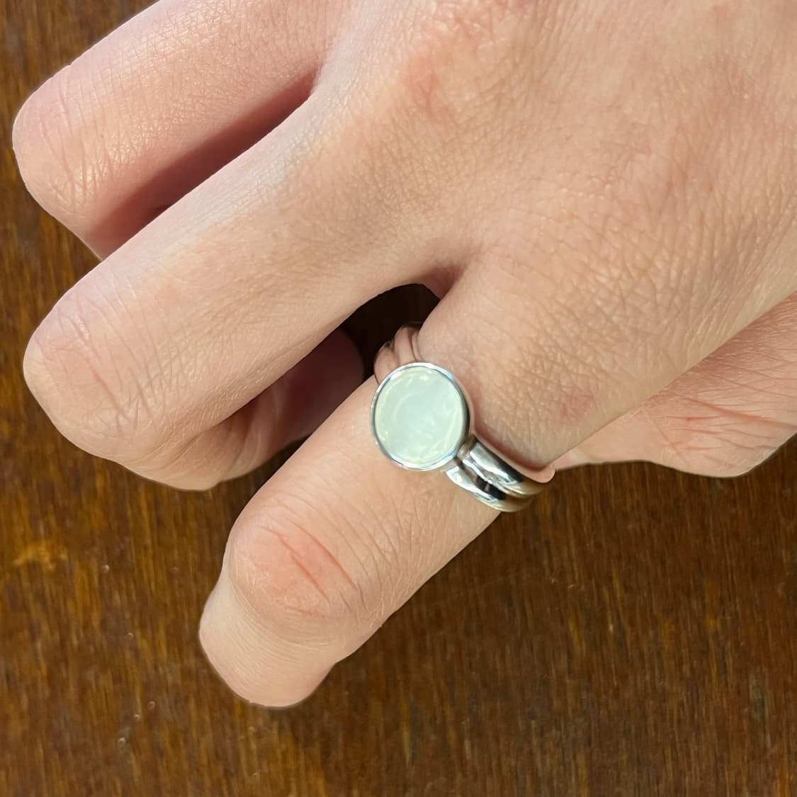 새상품 여성 신주 중앙원석 반지  상품이미지1