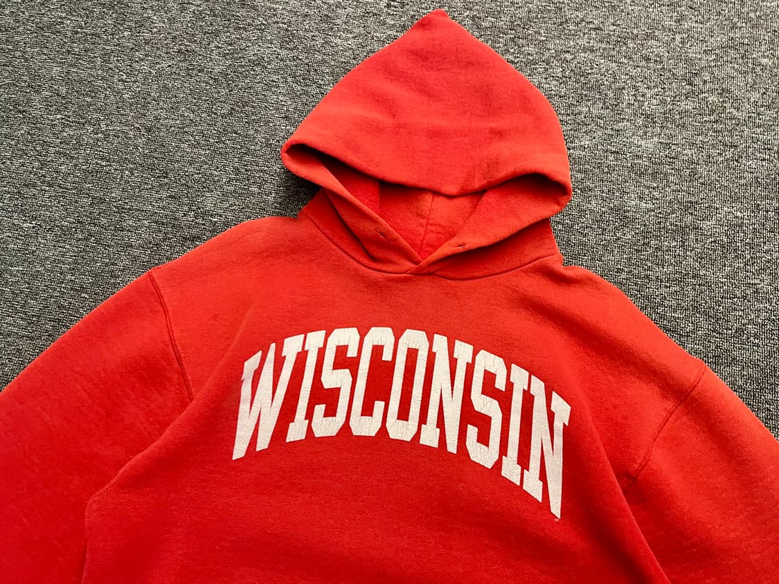 [95] 90s 빈티지 러셀 위스콘신 후드티  상품이미지2