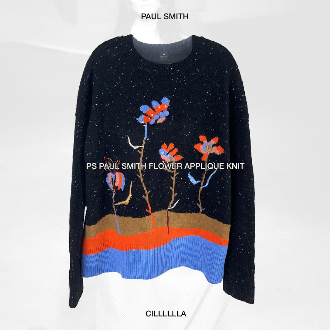 [XL,105] PS 폴스미스 플라워 아플리케 니트 상품이미지1