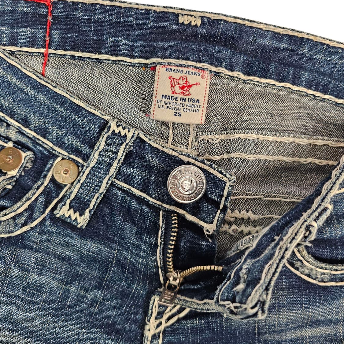 25 True Religion 트루릴리전 USA 플랩 플레어 진 상품이미지7