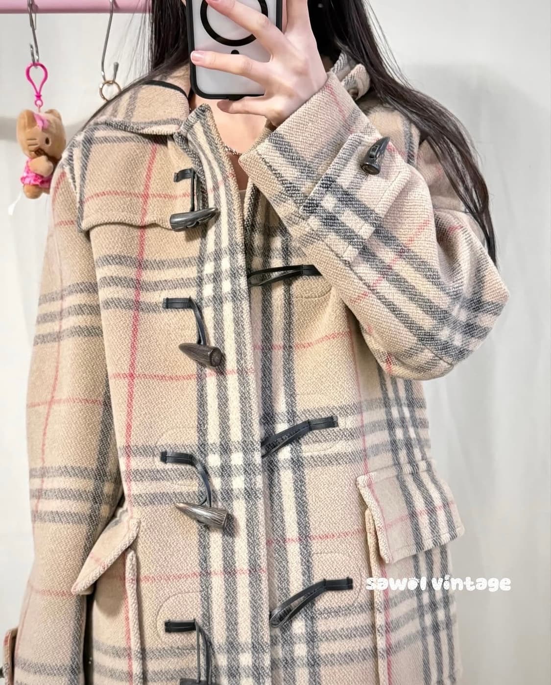 버버리 런던 노바체크 떡볶이코트 상품이미지3