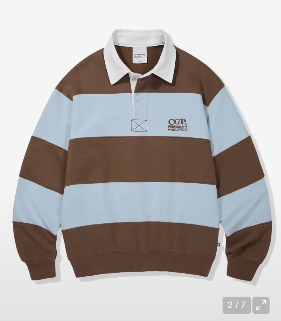 코드그라피 스트라이프 럭비 맨투맨 S 상품이미지1