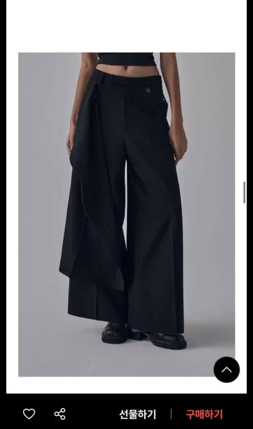 Side Buckle Wrap Skirt Pants 상품이미지5