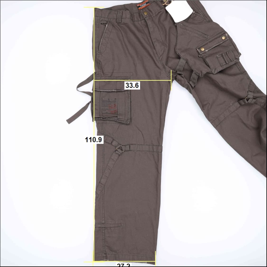 [XXL] 새상품 빈티지 멀티 포켓 워크 테크 카고 바지 3796 상품이미지9