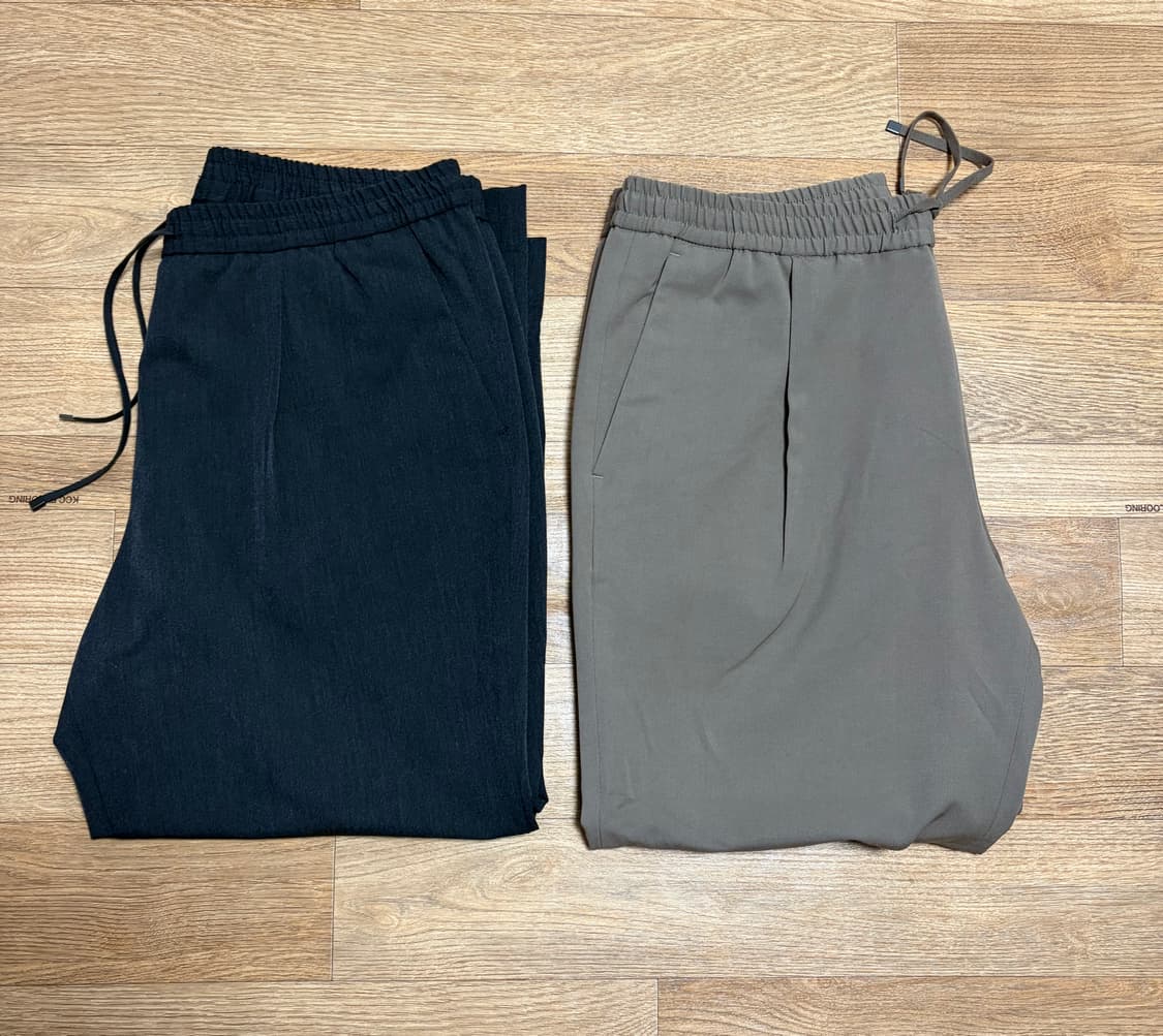 36in)일괄 무신사 와이드 이지 밴딩크롭 슬랙스 상품이미지1