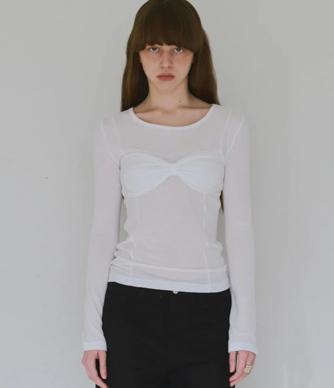 밀로 우먼 셔링 티 상품이미지1