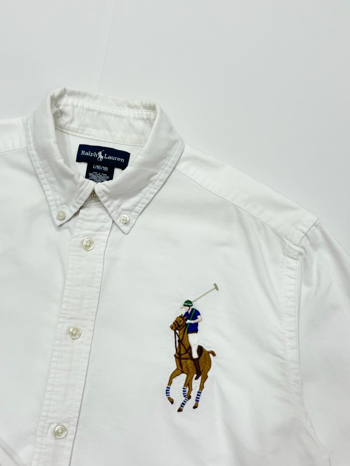 Polo 폴로랄프로렌 빅로고 화이트 셔츠 상품이미지3