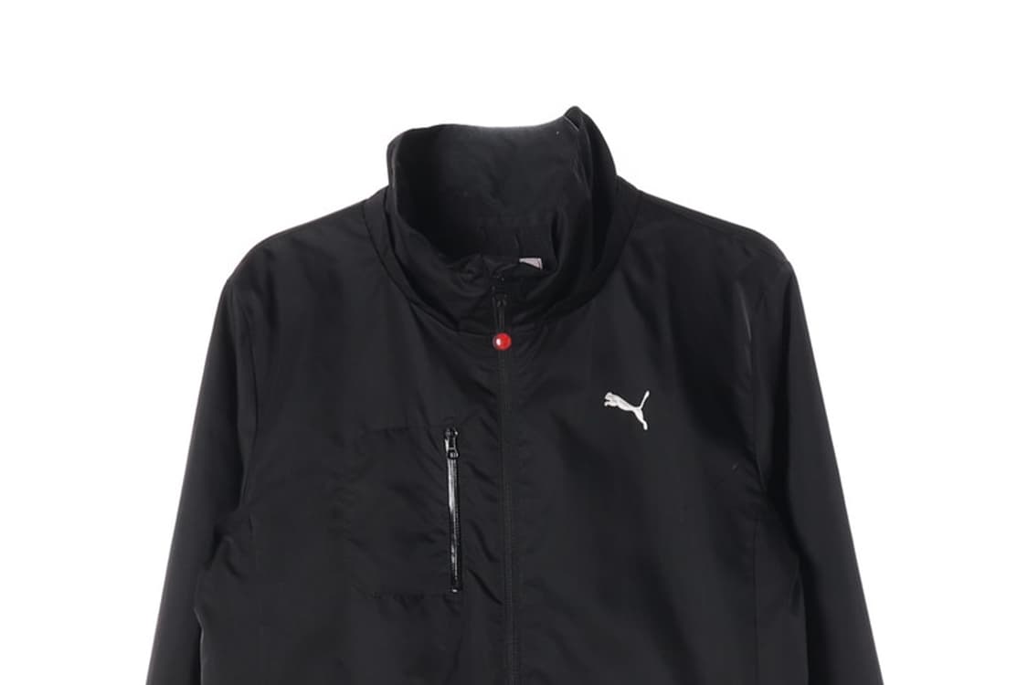 PUMA 블랙 미니멀 스탠드넥 짚업 자켓 M 상품이미지4