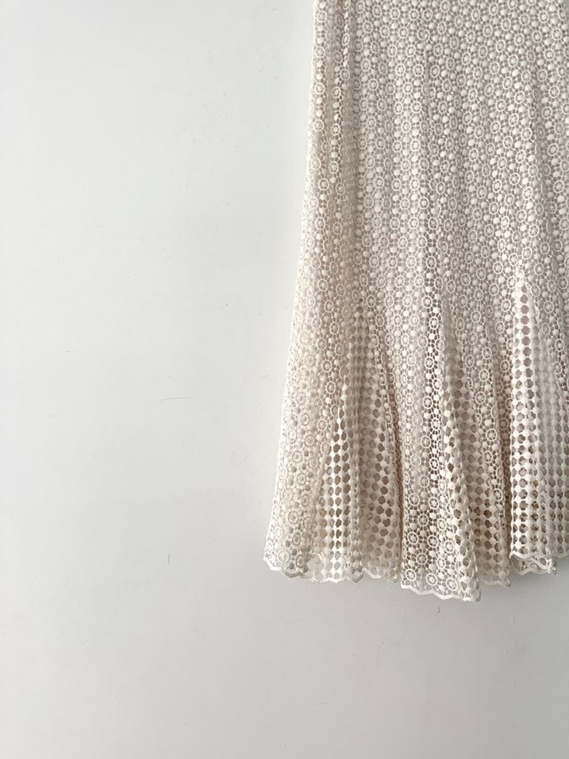 Punching mermaid knit skirt / ivory 상품이미지2