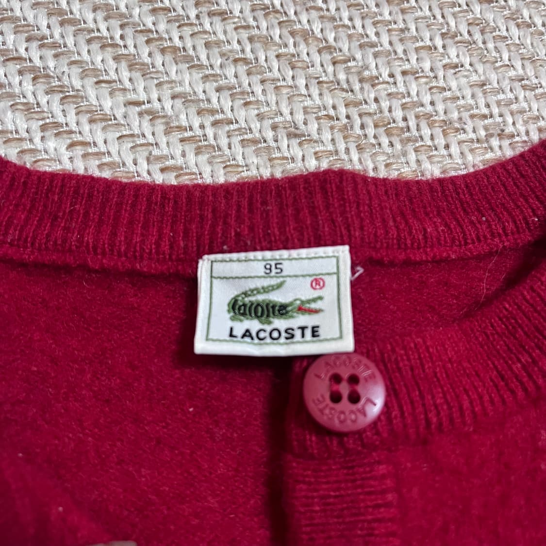 [정품] 라코스테 레드 라운드 울 가디건 [ 95 ] 상품이미지4