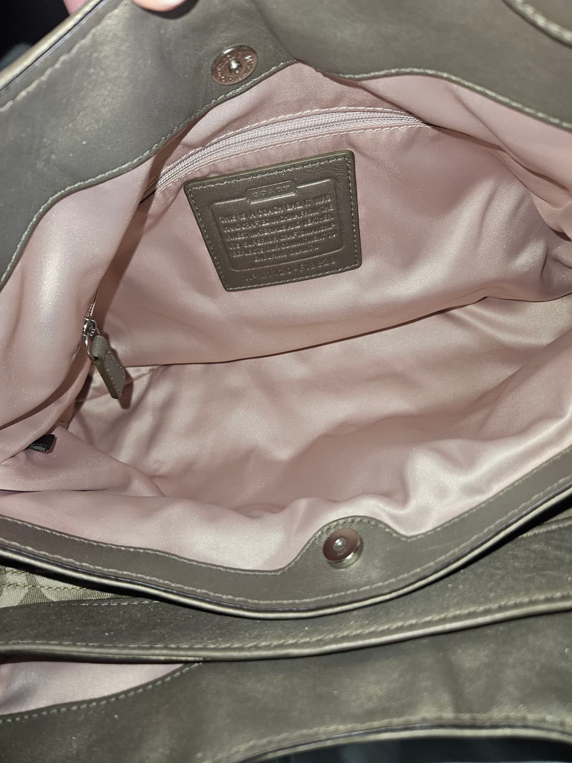 빈티지 오네갸루 실버베이지 코치백 상품이미지6