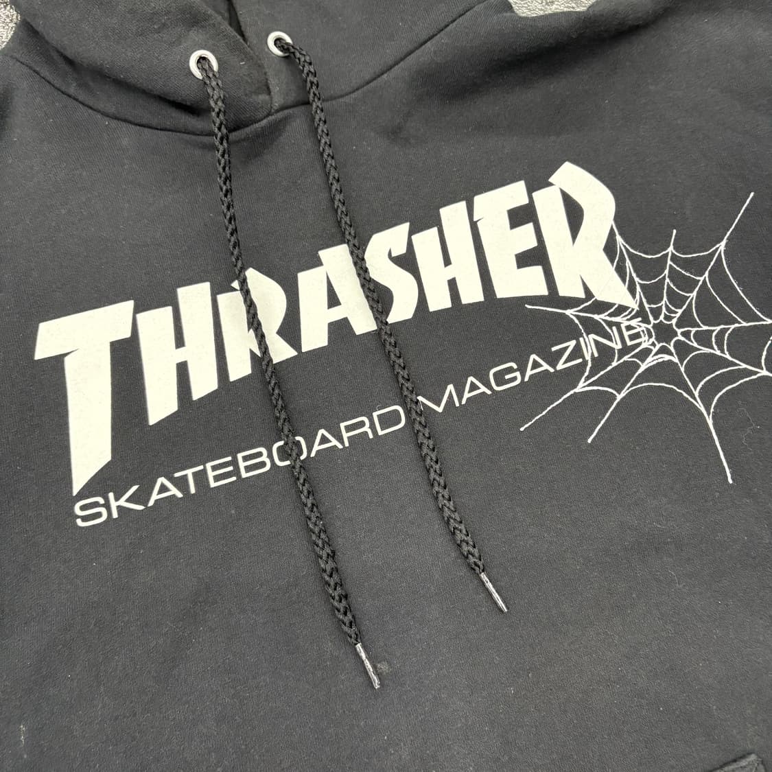 (105)트래셔 블랙 스파이더 웹 후드 상품이미지3