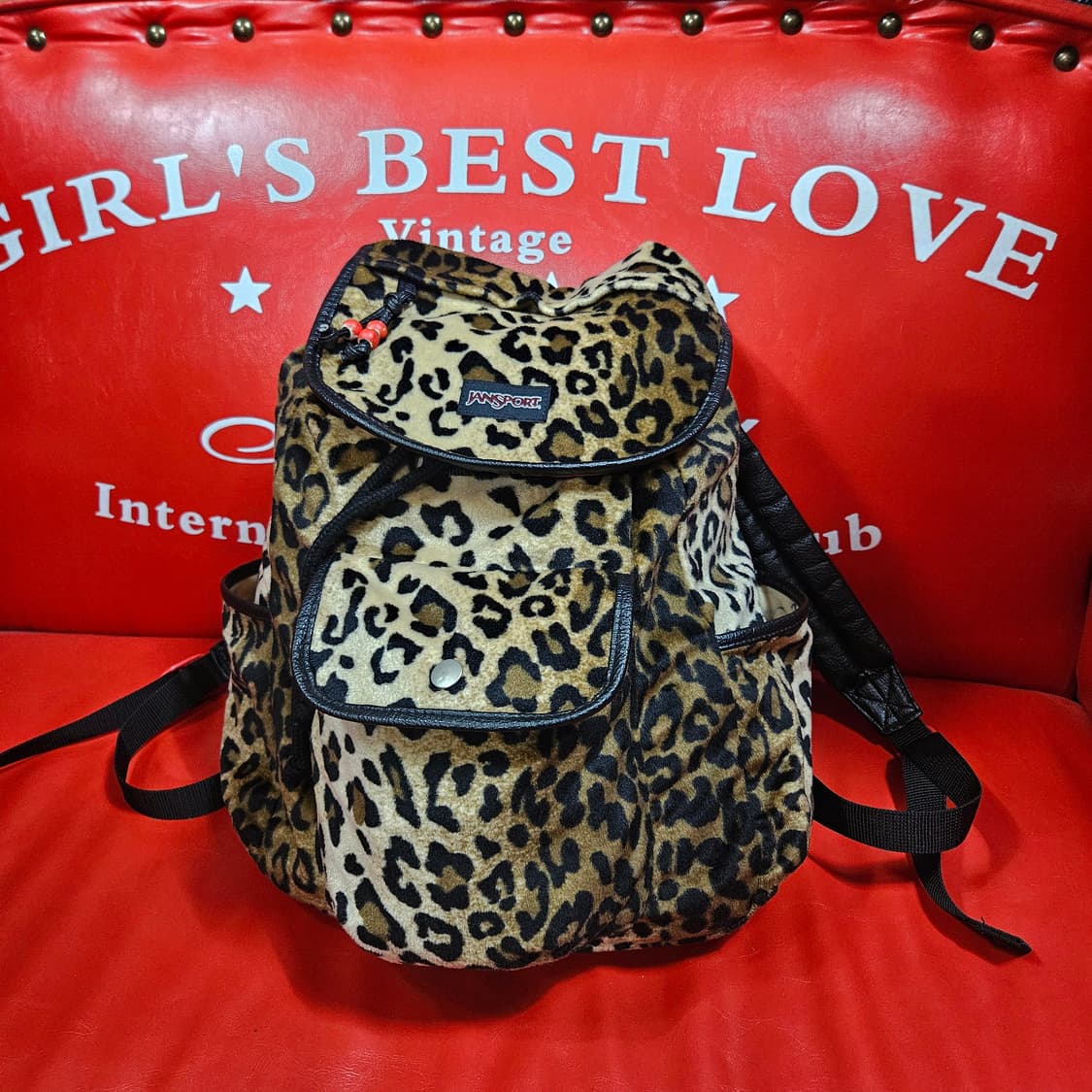 잔스포츠 레오파드 Y2k 호피 복조리 유니크 백팩 Free 상품이미지1