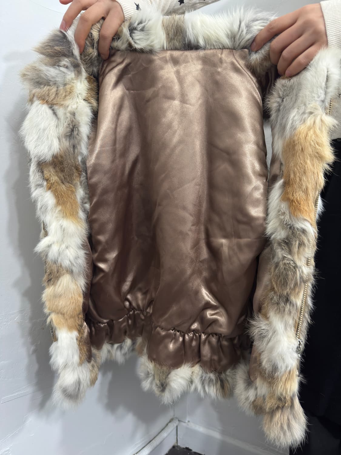 rabbit fur vest zipup 상품이미지7