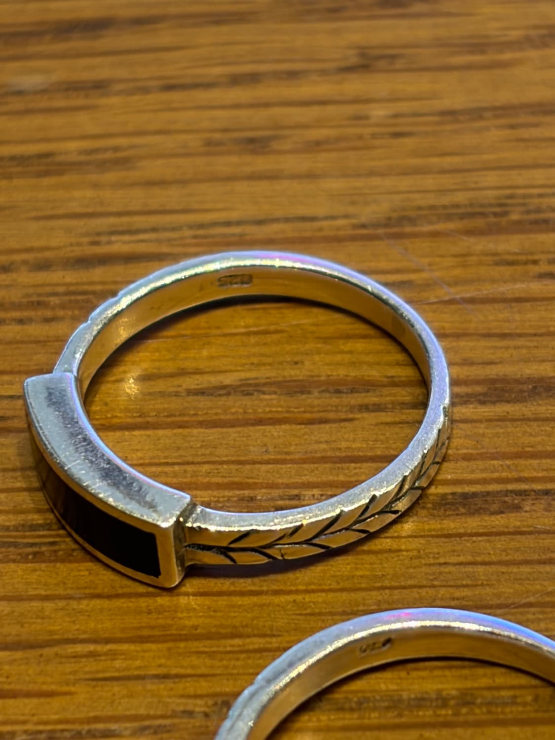 925 실버 스퀘어 스톤 링 상품이미지8