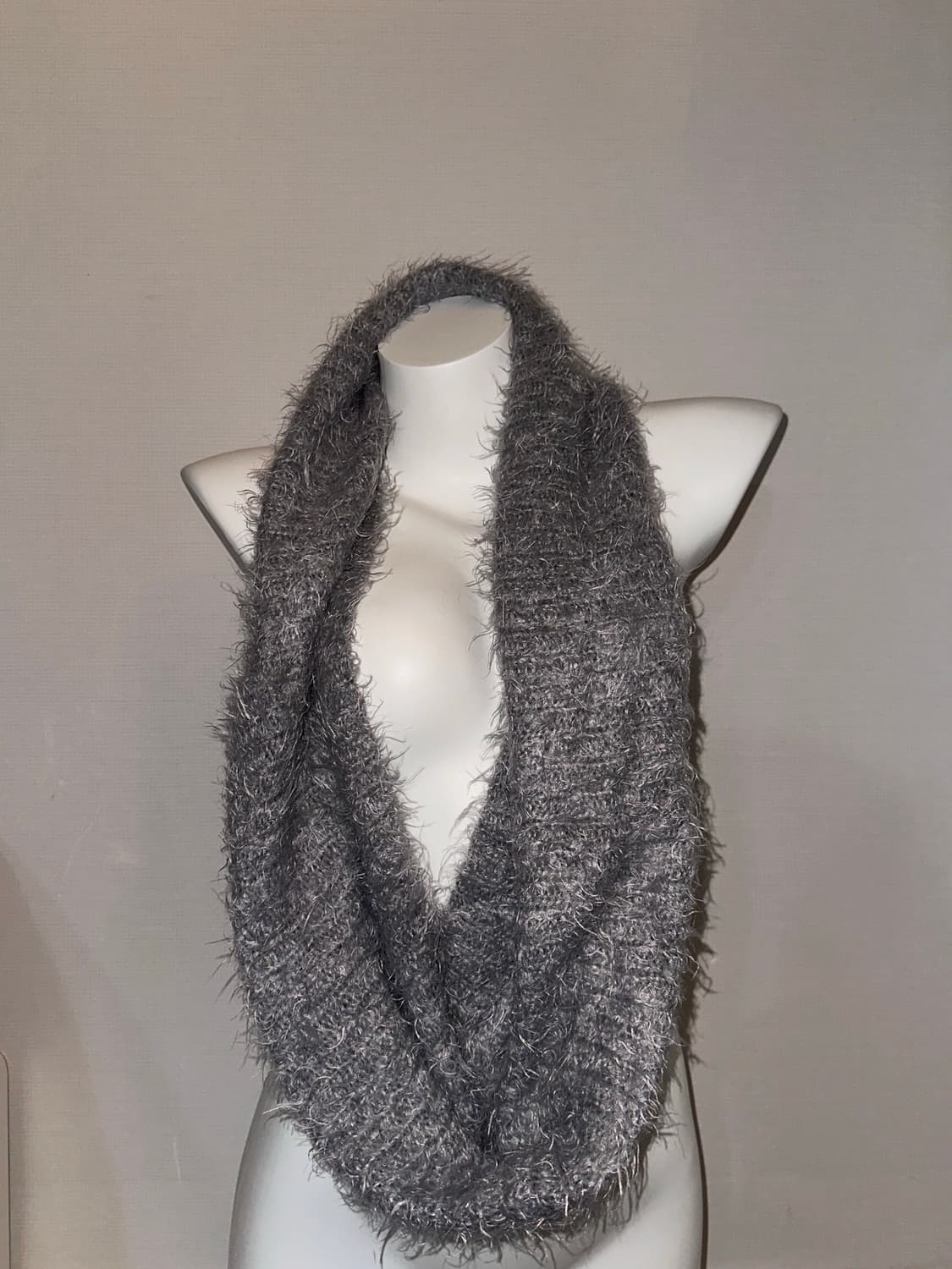 빈티지 그레이 퍼니트 넥 워머 상품이미지3